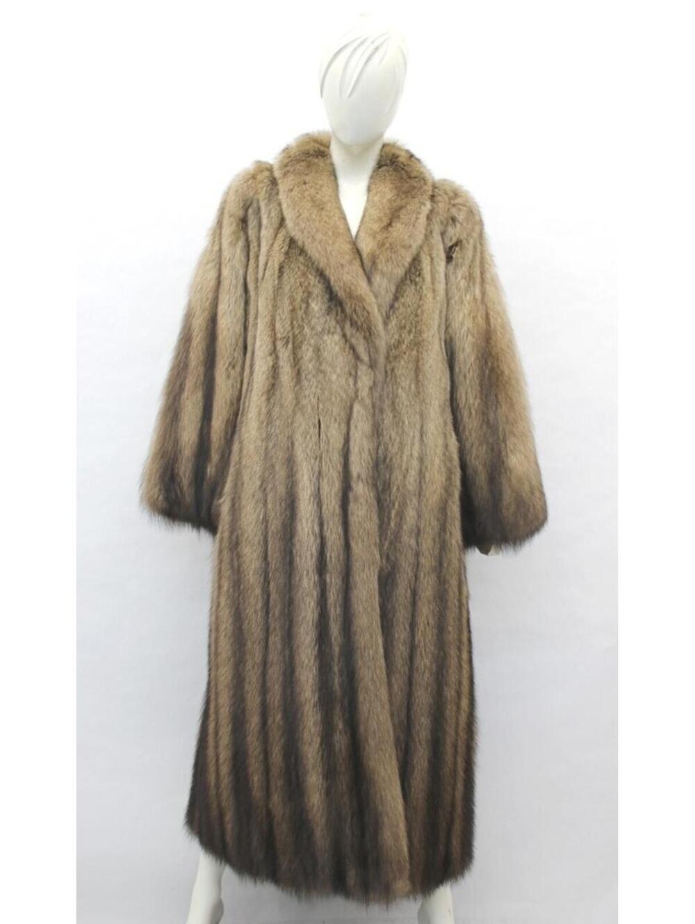 SHOWROOM NEW FISHER (similar to sable) FUR COAT JACKET WOMEN WOMAN SZ 6-8 SMALL